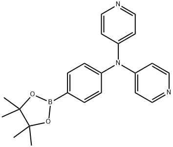 4-PYRIDINAMINE, N-4-PYRIDINYL-N-[4-(4,4,5,5-TETRAMETHYL-1,3,2-DIOXABOROLAN-2-YL)PHENYL]- 结构式