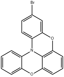 3-BROMOBENZO[5,6][1,4]OXAZINO[2,3,4-KL]PHENOXAZINE 结构式