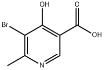 5-溴-4-羟基-6-甲基-3-吡啶甲酸 结构式