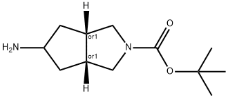 (3AR,6AS)-5-氨基六氢环五[C]吡咯-2(1H)-羧酸叔丁酯 结构式