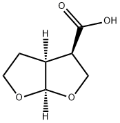 (3R,3AS,6AR)-六氢呋喃[2,3-B]呋喃-3-羧酸 结构式