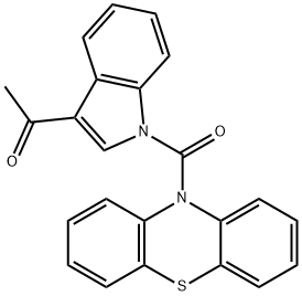 Ethanone, 1-[1-(10H-phenothiazin-10-ylcarbonyl)-1H-indol-3-yl]- 结构式