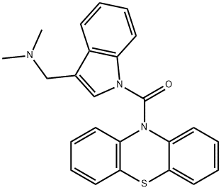 Methanone, [3-[(dimethylamino)methyl]-1H-indol-1-yl]-10H-phenothiazin-10-yl- 结构式