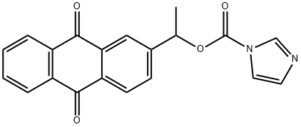 1-(蔥醌-2-基)乙基咪唑羧酸酯 结构式