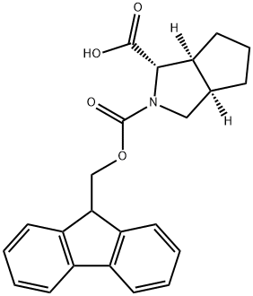 （1S，3aR，6aS）-2-{[（（9H-芴-9-基）甲氧基]羰基]}-八氢环戊[c]吡咯-1-羧酸 结构式