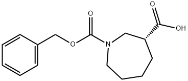 (R)-1-((苄氧基)羰基)氮杂环庚烷-3-羧酸 结构式