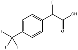 2-氟-2-[4-(三氟甲基)苯基]乙酸 结构式