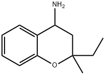 2-乙基-2-甲基-3,4-二氢-2H-1-苯并吡喃-4-胺 结构式