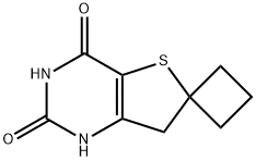 Spiro[cyclobutane-1,6'(1'H)-thieno[3,2-d]pyrimidine]-2',4'(3'H,7'H)-dione 结构式