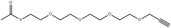 乙酰基巯基-四聚乙二醇-丙炔基 结构式