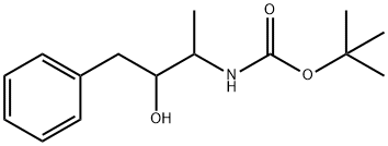 N-(3-羟基-4-苯基丁-2-基)氨基甲酸叔丁酯 结构式