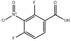 2,4-二氟-3-硝基苯甲酸 结构式