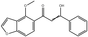 2-Propen-1-one, 3-hydroxy-1-(4-methoxy-5-benzofuranyl)-3-phenyl- 结构式