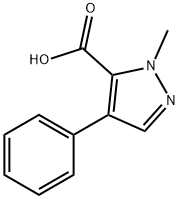 1-Methyl-4-phenyl-1H-pyrazole-5-carboxylic acid 结构式