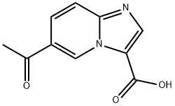 6-乙酰基咪唑并[1,2-A]吡啶-3-羧酸 结构式