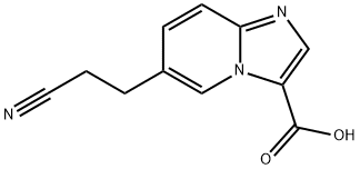 6-(2-氰基乙基)咪唑并[1,2-A]吡啶-3-羧酸 结构式