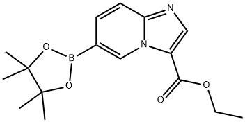6-(4,4,5,5-四甲基-1,3,2-二噁硼烷-2-基)咪唑并[1,2-A]吡啶-3-羧酸乙酯 结构式