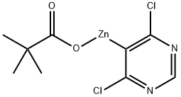 (4,6-Dichloropyrimidin-5-yl)zinc pivalate (1.00 mmol/g) 结构式