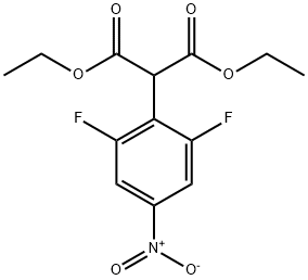 Propanedioic acid, 2-(2,6-difluoro-4-nitrophenyl)-, 1,3-diethyl ester 结构式