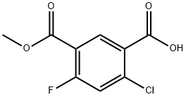 2-氯-4-氟-5-(甲氧羰基)苯甲酸 结构式