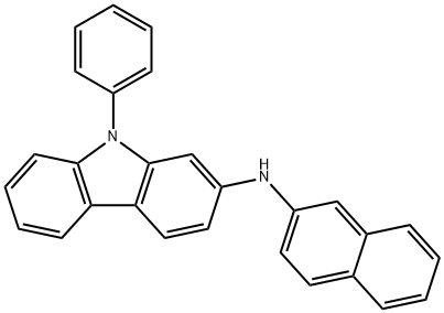 N-2-naphthalenyl-9-phenyl-9H-carbazole-2-amine 结构式