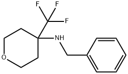 2H-Pyran-4-amine, tetrahydro-N-(phenylmethyl)-4-(trifluoromethyl)- 结构式