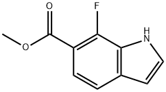 7-氟-1H-吲哚-6-羧酸甲酯 结构式
