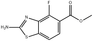 methyl 2-amino-4-fluoro-1,3-benzothiazole-5-carboxylate 结构式