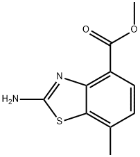 methyl 2-amino-7-methyl-1,3-benzothiazole-4-carboxylate 结构式