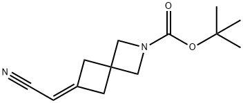 6-(氰基亚甲基)-2-氮杂螺[3.3]庚烷-2-羧酸叔丁酯 结构式