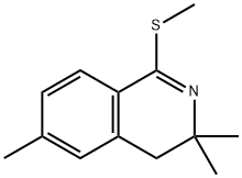 Isoquinoline, 3,4-dihydro-3,3,6-trimethyl-1-(methylthio)- 结构式