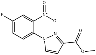 methyl 1-(4-fluoro-2-nitrophenyl)-1H-pyrazole-3-carboxylate 结构式