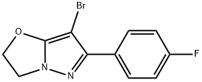 7-bromo-6-(4-fluorophenyl)-2,3-dihydropyrazolo[5,1-b]oxazole 结构式