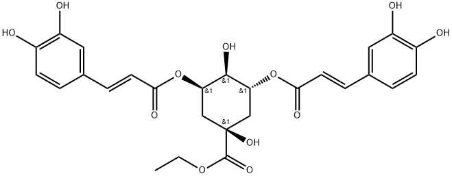 Ethyl 3,5-di-O-caffeoylquinate 结构式