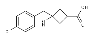 Cyclobutanecarboxylic acid, 3-[(4-chlorophenyl)methyl]-3-hydroxy- 结构式