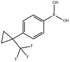 4-(1-三氟甲基环丙基)苯硼酸 结构式