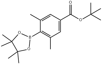 4-BOC-2,6-二甲基苯硼酸频哪醇酯 结构式