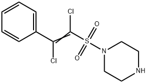 1-(1,2-dichloro-2-phenylethenesulfonyl)piperazine 结构式