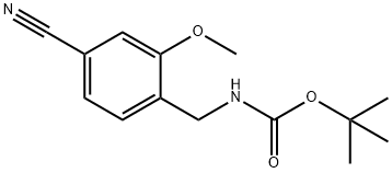 叔-丁基 4-氰基-2-甲氧苄基氨基甲酯 结构式