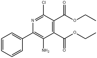 3,4-Pyridinedicarboxylic acid, 5-amino-2-chloro-6-phenyl-, 3,4-diethyl ester 结构式