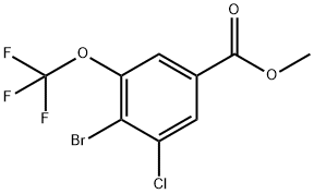 methyl 4-bromo-3-chloro-5-(trifluoromethoxy)benzoate 结构式