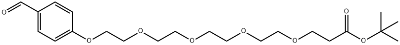 ALD-PH-PEG5-CH2CH2COOTBU 结构式