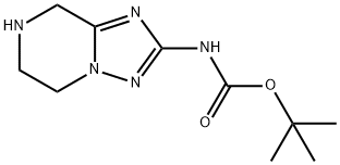 (5,6,7,8-四氢-[1,2,4]三唑并[1,5-A]吡嗪-2-基)氨基甲酸叔丁酯 结构式