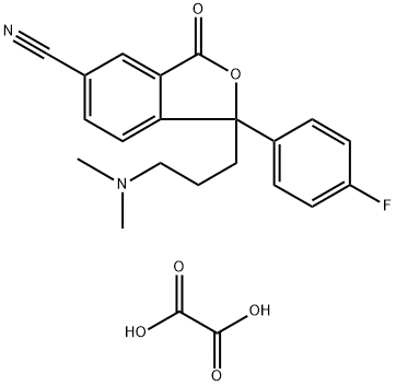 Citalopram impurity 9/Citalopram EP Impurity C Oxalate Salt/3-Oxo Citalopram Oxalate Salt/Citalopram Related Compound C Oxalate Salt/3-(3-Dimethylaminopropyl)-3-(4-fluorophenyl)-6-cyano-1(3H)-isobenzofuranone oxalate 结构式