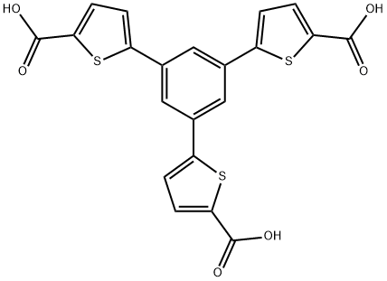 5,5',5''-(苯-1,3,5-三基)三(噻吩-2-羧酸) 结构式