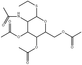 乙基 2-乙酰氨基-3,4,6-三-O-乙酰基-2-脱氧-Β-D-硫代吡喃半乳糖苷 结构式