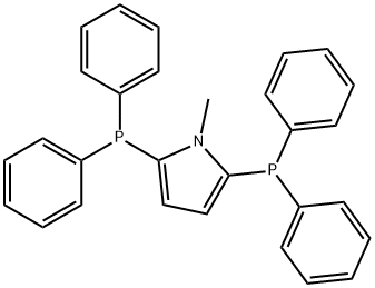 2,5-bis(diphenylphosphino)-1-methyl-1H-pyrrole 结构式