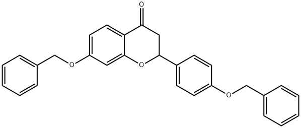 4H-1-Benzopyran-4-one, 2,3-dihydro-7-(phenylmethoxy)-2-[4-(phenylmethoxy)phenyl]- 结构式