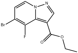 Pyrazolo[1,5-a]pyridine-3-carboxylic acid, 5-bromo-4-fluoro-, ethyl ester 结构式