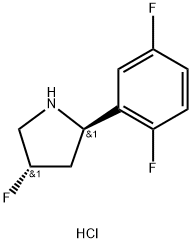 (2R,4S)-2-(2,5-二氟苯基)-4-氟吡咯烷盐酸盐 结构式